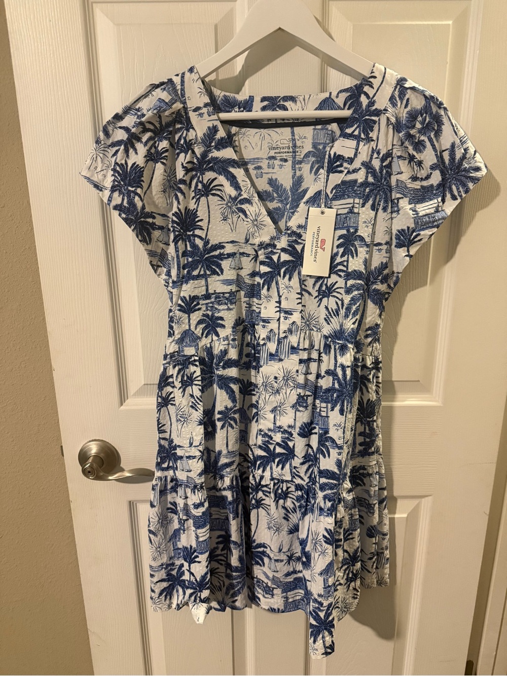 Brand New w/ Tags Vineyard Vines Beachy Toile Sophie Harbor Dress! Medium! - Picture 2 of 6